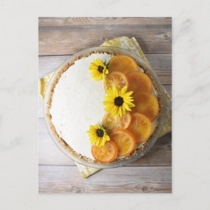 Lebensmittelfotografie Orange Mascarpone Tart Postkarte