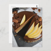 Lebensmittelfotografie Schokolade Pear Entremet Ca Postkarte (Vorne/Hinten)