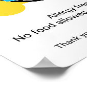 Lebensmittelfreier Schulbus Allergikerbereich Poster (Ecke)