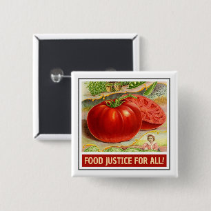 Lebensmittelgerechtigkeit - Vintage Tomaten und Ga Button