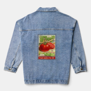 Lebensmittelgerechtigkeit - Vintage Tomaten und Ga Jeansjacke