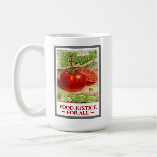 Lebensmittelgerechtigkeit - Vintage Tomaten und Ga Kaffeetasse