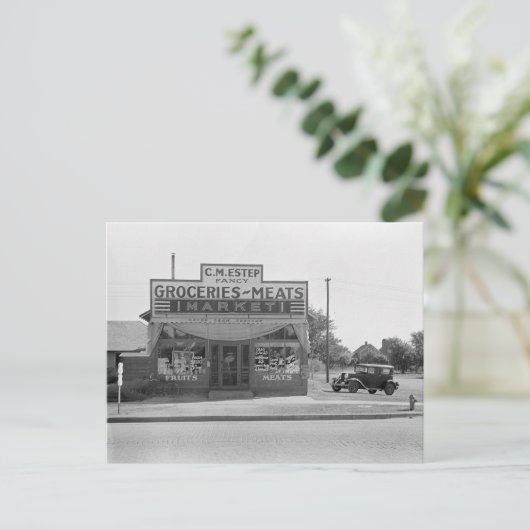 Lebensmittelgeschäft, 1938 postkarte (Stehend Vorderseite)