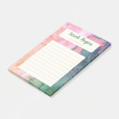 Lebensmittelgeschäft Abstrakt rosa Wasserfarbe Leb Post-it Klebezettel (angewinkelt)