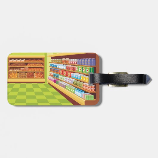 Lebensmittelgeschäft Aisle und Bäckerei Gepäckanhänger (Rückseite horizontal)