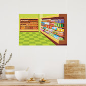 Lebensmittelgeschäft Aisle und Bäckerei Poster (Küche)