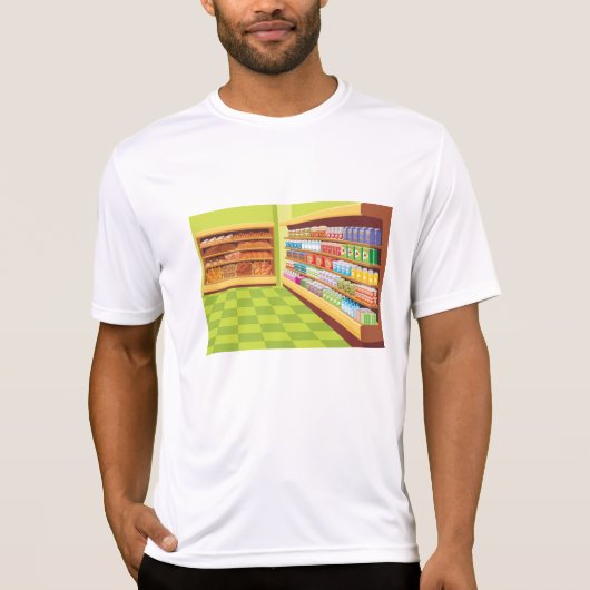 Lebensmittelgeschäft Aisle und Bäckerei T-Shirt (Vorderseite)