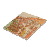 Lebensmittelgeschäft am Vintagen Markttag Fliese (Seite)