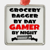 Lebensmittelgeschäft Bagger Lieben Videospiele spi Ornament Aus Metall (Vorne)