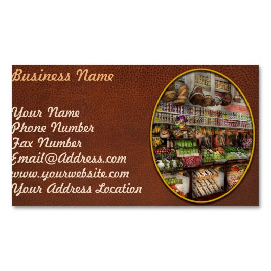 Lebensmittelgeschäft - Edward Neumann Der Produkti Magnetische Visitenkarte (Vorderseite)