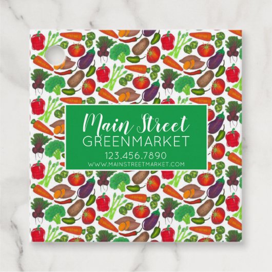 Lebensmittelgeschäft Gemüseanbau Geschenkanhänger (Vorderseite)