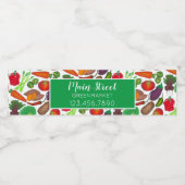 Lebensmittelgeschäft Gemüseanbau Wasserflaschenetikett (Einzelnes Label)