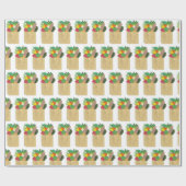 Lebensmittelgeschäft Großmarkt Obst Gemüse Geschenkpapier (Flach)