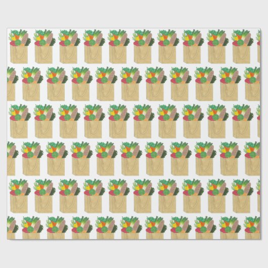 Lebensmittelgeschäft Großmarkt Obst Gemüse Geschenkpapier (Flach)