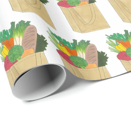 Lebensmittelgeschäft Großmarkt Obst Gemüse Geschenkpapier (Rolleneckpunkt)