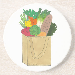 Lebensmittelgeschäft Großmarkt Obst Gemüse Getränkeuntersetzer