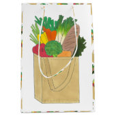 Lebensmittelgeschäft Großmarkt Obst Gemüse Mittlere Geschenktüte (Vorderseite)