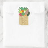 Lebensmittelgeschäft Großmarkt Obst Gemüse Runder Aufkleber (Tasche)