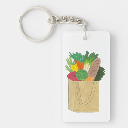 Lebensmittelgeschäft Großmarkt Obst Gemüse Schlüsselanhänger (Vorderseite)