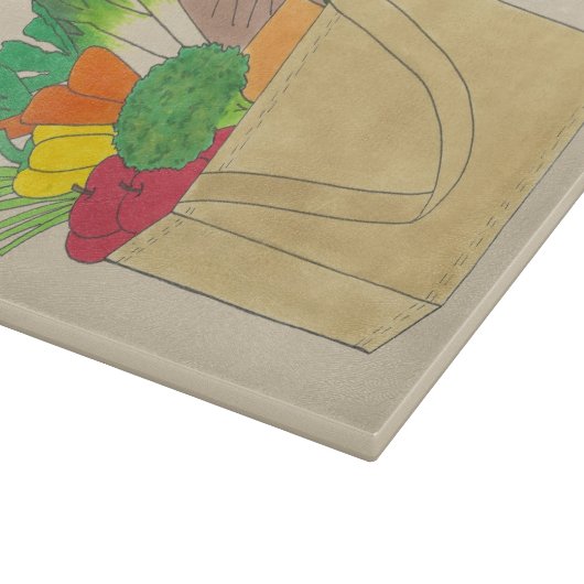 Lebensmittelgeschäft Großmarkt Obst Gemüse Schneidebrett (Ecke)