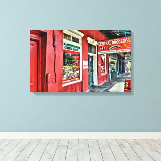 Lebensmittelgeschäft im französischen Viertel Leinwanddruck (Insitu (Holzboden))