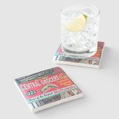 Lebensmittelgeschäft, New Orleans Steinuntersetzer (Seitenansicht)