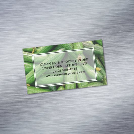 Lebensmittelgeschäft oder Bauer Markt Grüne Produk Magnetische Visitenkarte (Beispiel)