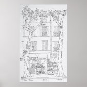 Lebensmittelgeschäft | Rue Brea, Paris, Frankreich Poster (Vorne)