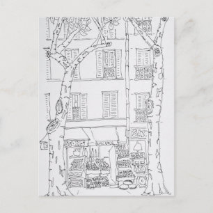 Lebensmittelgeschäft   Rue Brea, Paris, Frankreich Postkarte