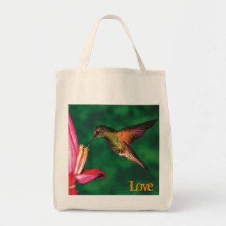 Lebensmittelgeschäft-Tasche "Liebe-Kolibri " Tragetasche