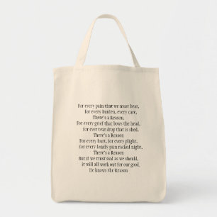 Lebensmittelgeschäft-Tasche mit schönem Gedicht Tragetasche