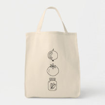Lebensmittelgeschäft Veggie Tote Tasche mit minima