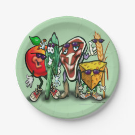 Lebensmittelgruppen Pappteller