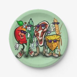 Lebensmittelgruppen Pappteller