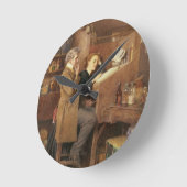 Lebensmittelhändler und Ehefrau, 1868 Runde Wanduhr (Winkel)