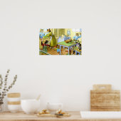 Lebensmittelkampf in der KätzchenHaushaltspresse Poster (Küche)