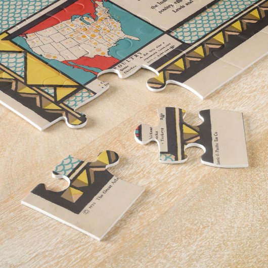 Lebensmittelkarte der Vereinigten Staaten Puzzle (Seite)