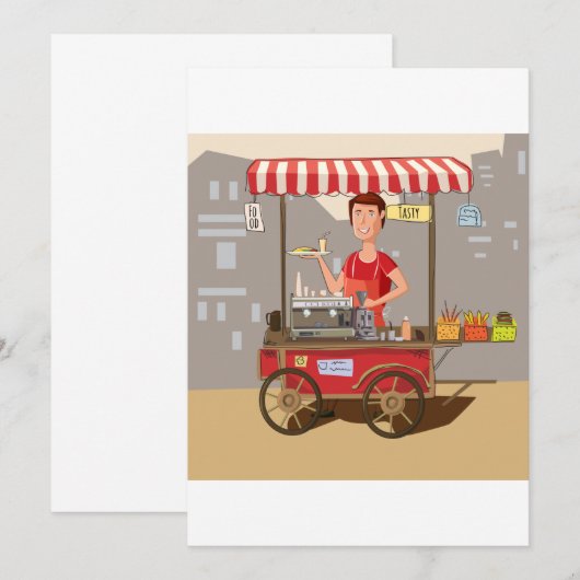 Lebensmittelkarte Einladung (Vorne/Hinten)