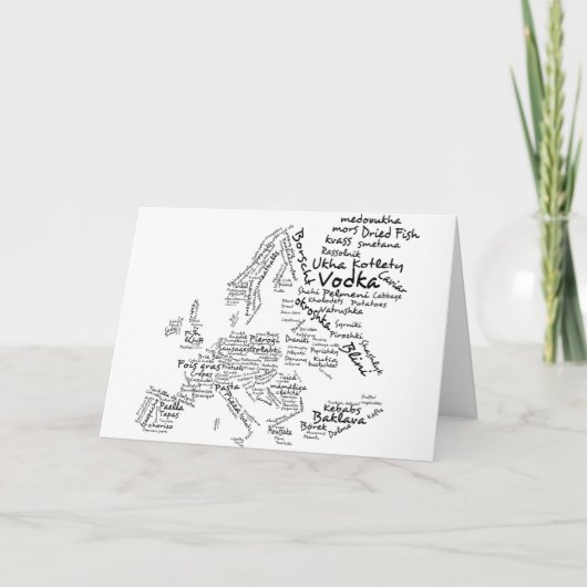 Lebensmittelkarte Europas Karte (Vorderseite)