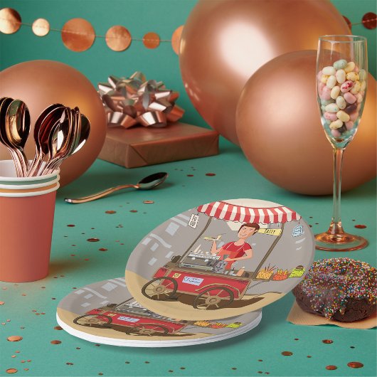 Lebensmittelkarte Pappteller