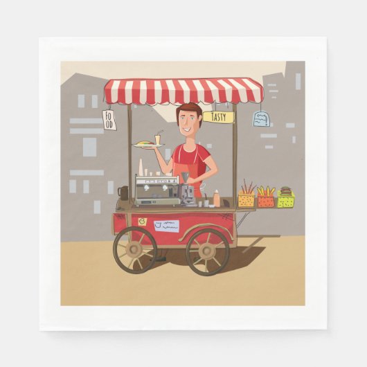 Lebensmittelkarte Serviette (Vorderseite)