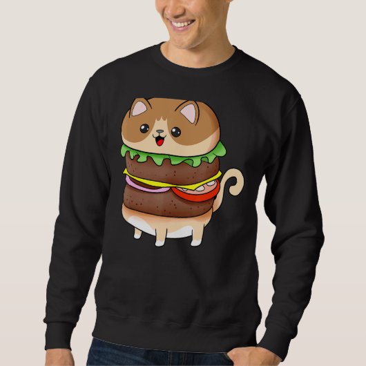 Lebensmittelkatzenburger Sweatshirt (Vorderseite)