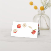Lebensmittelkennzeichnung für Aquarelläpfel Platzkarte (Vorderseite)