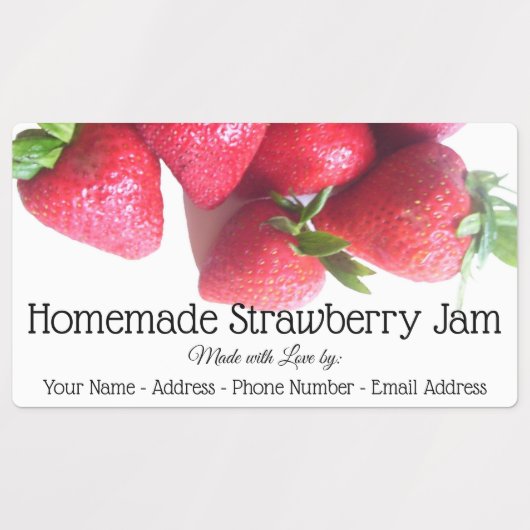 Lebensmittelkennzeichnungen - Cluster von Erdbeere Etiketten (Design 1)