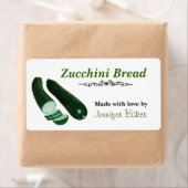 Lebensmittelkennzeichnungen von Zucchini (Insitu)