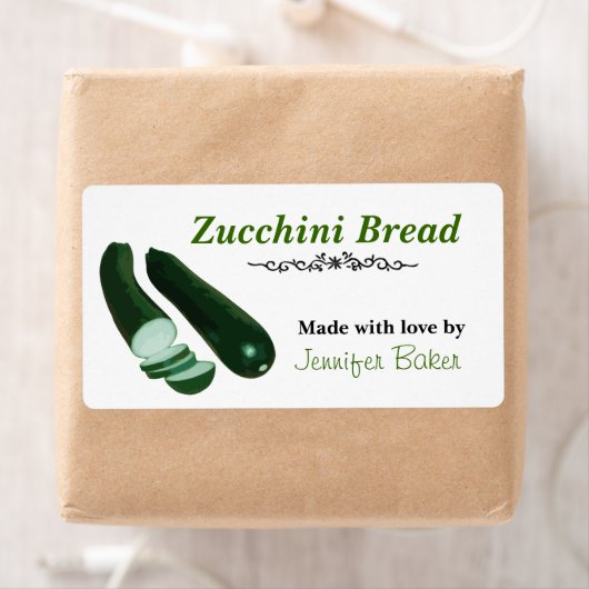 Lebensmittelkennzeichnungen von Zucchini (Insitu)