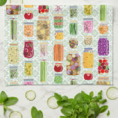 Lebensmittelkonserven - grün geschirrtuch (Gefaltet)