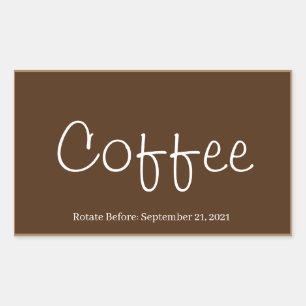 Lebensmittellagerung Küchenaufkleber-Kaffee Rechteckiger Aufkleber