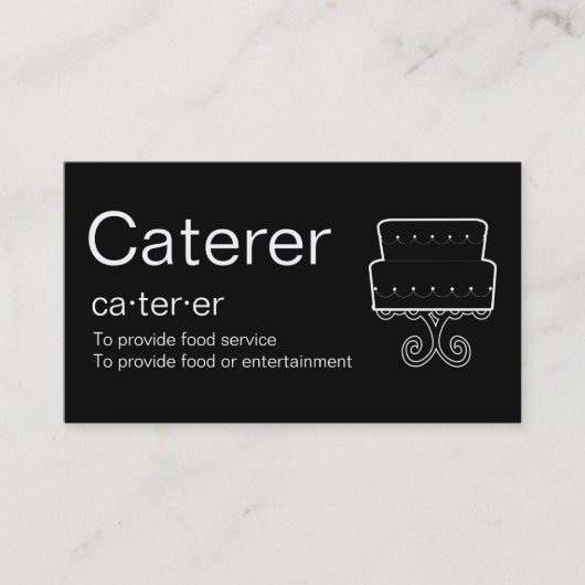 Lebensmittellieferant-Visitenkarten Visitenkarte (Vorderseite)