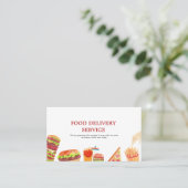 Lebensmittellieferung Wasserfarbe Visitenkarte (Stehend Vorderseite)